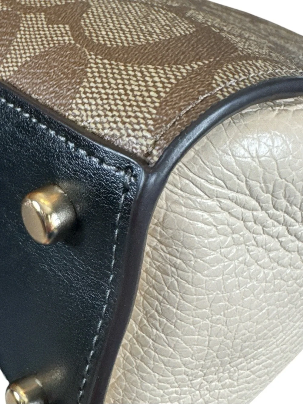 COACH Morgan Top Handle Satchel in Colorblock Signature Canvas